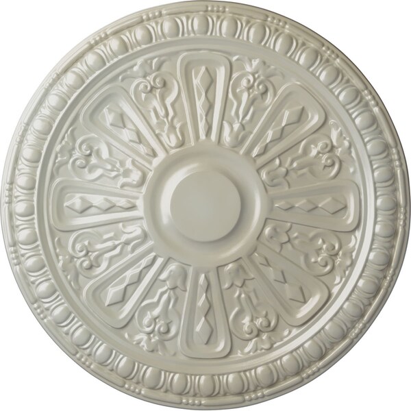 Ekena Millwork Raymond Ceiling Medallion (Fits Canopies up to 5 3/8"), Hand-Painted Flash Blue, 18"OD x 1 1/4"P CM18RA2FBS - main